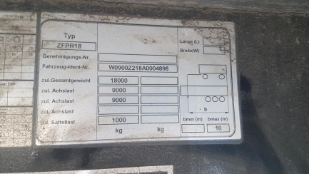 Zdjęcie przedmiotu: ORTEN AG18T Przyczepa skrzyniowa i kurtynowa z osiami centralnymi