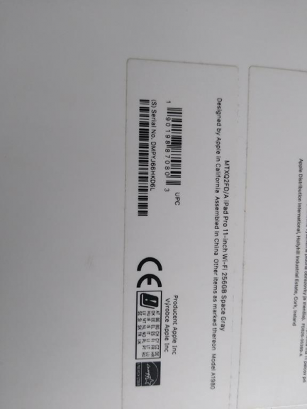 Zdjęcie przedmiotu: Apple iPad Pro 11 / A1980 tablet