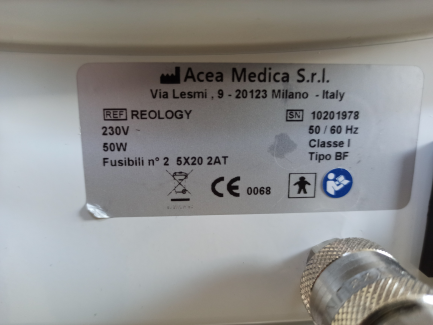 Zdjęcie przedmiotu: Medical device for carboxytherapy - subcutaneous and intradermal administration of medical carbon dioxide ACEA MEDICA S.R.L. REOLOGY 2