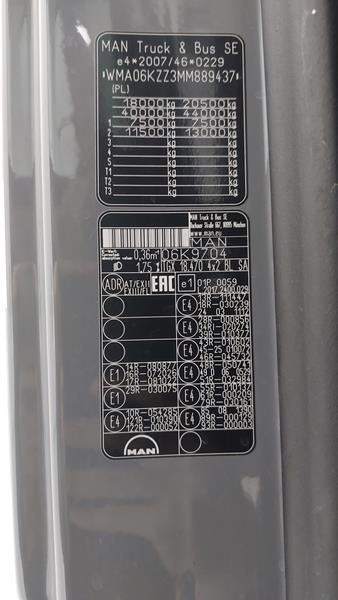 Zdjęcie przedmiotu: MAN TGX E6 18.0t BL-SA(GX)