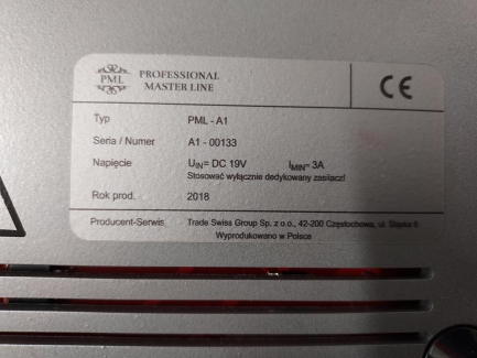 Zdjęcie przedmiotu: Permanent makeup device Trade Swiss Group Sp. z o.o. PROFESSIONAL MASTER LINE PML-A1
