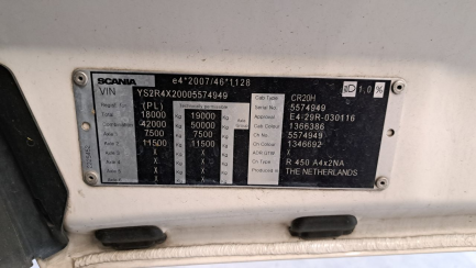 Zdjęcie przedmiotu: SCANIA R450 E6 20.1t Oświadczenie o utracie DR