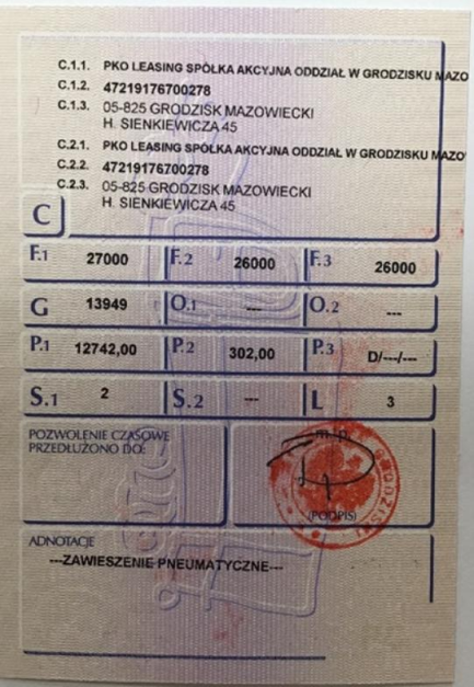 Zdjęcie przedmiotu: SCANIA P410 E6 26.0t Oświadczenie o utracie DR