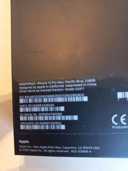 Zdjęcie przedmiotu: Smartfon / Telefon Apple iPhone 12 Pro Max 256GB pacyficzny niebieski 5G kod producenta MGDF3PM/A