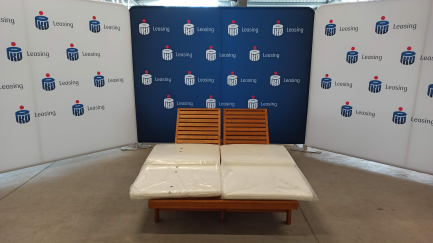 Zdjęcie przedmiotu: Meble ogrodowe WIGO - Leżak Double 2 os. (196x140x33/54) drewno Robinii + Poducha do leżaka double, kol. 01 Blanco