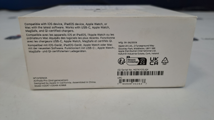 Zdjęcie przedmiotu: Słuchawki dokanałowe APPLE Air Pods Pro II ANC Wodoodporne Biały (Etui z USB-C) kod prod. MTJV3ZM/A