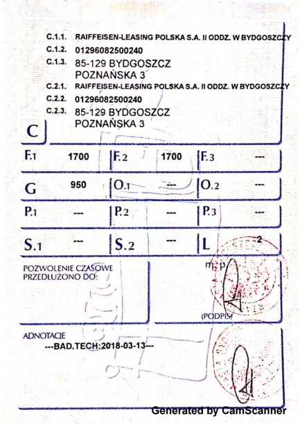 Zdjęcie przedmiotu: Przyczepa gastronomiczna NIEWIAD&Oacute;W Oświadczenie o utracie Dowodu rejestracyjnego