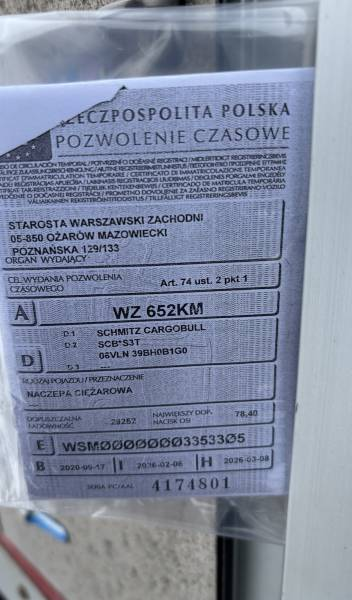 Zdjęcie przedmiotu: SCHMITZ SCS 24 35.0t Skrzyniowa