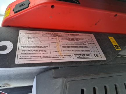 Zdjęcie przedmiotu: Wózek paletowy elektryczny BT Tyro LHE130