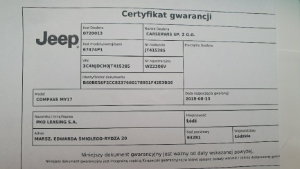 Zdjęcie przedmiotu: Jeep Compass 1.4 TMair Limited 4WD S&S aut