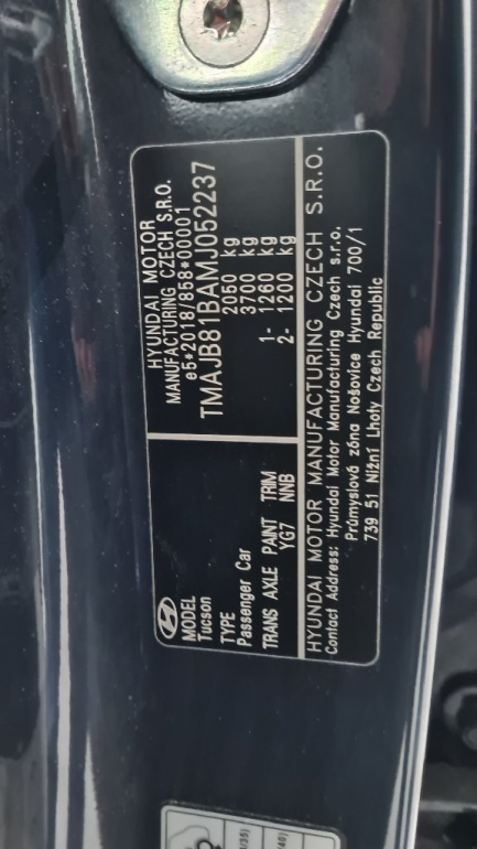 Zdjęcie przedmiotu: Hyundai Tucson 1.6 T-GDi Modern 2WD