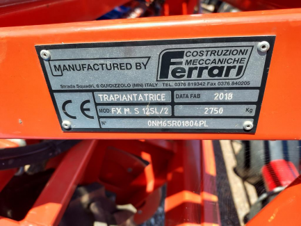 Zdjęcie przedmiotu: Urządzenie do nasadzeń FERRARI TRAPIANTATRICE FX M. S 12SL/2