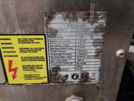 Zdjęcie przedmiotu: Steam cleaner with vacuum cleaner VERONA FCR 3.65kW