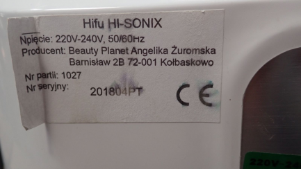 Zdjęcie przedmiotu: A device for aesthetic medicine HI-Sonix