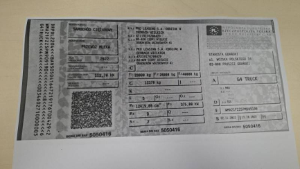 Zdjęcie przedmiotu: MAN TGS Oświadczenie o utracie DR