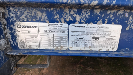 Zdjęcie przedmiotu: KRONE SDP 27 eLG4-CS/13.6 Mega 43.0t Oświadczenie o utracie DR