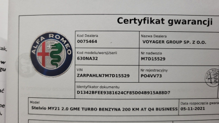 Zdjęcie przedmiotu: ALFA ROMEO Stelvio 2.0 Turbo Business Q4 aut