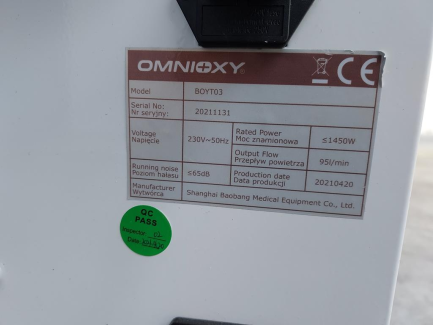 Zdjęcie przedmiotu: OMNIOXY DUO hyperbaric chamber
