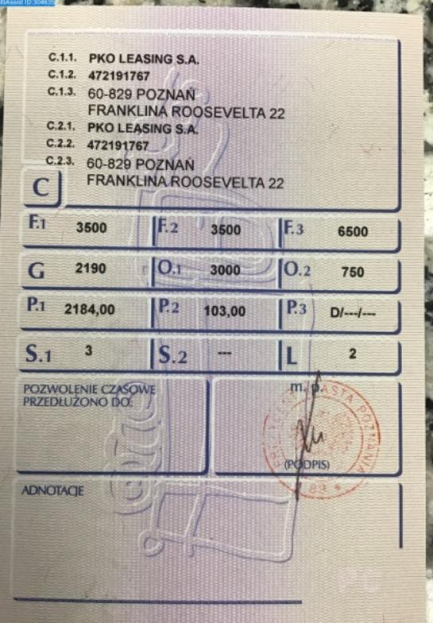 Zdjęcie przedmiotu: Fiat Ducato MAXI 2.2 H3-POWER E6.4 3.5t L4H3 Oświadczenie o utracie DR