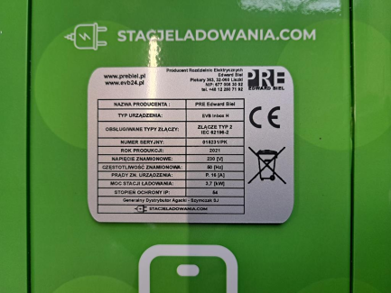 Zdjęcie przedmiotu: PRE Edward Biel EVB Inbox H charging station