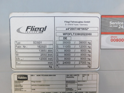 Zdjęcie przedmiotu: FLIEGL SDS Curtain semitrailer
