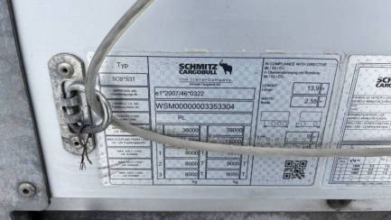 Zdjęcie przedmiotu: SCHMITZ SCS 24 35.0t Skrzyniowa