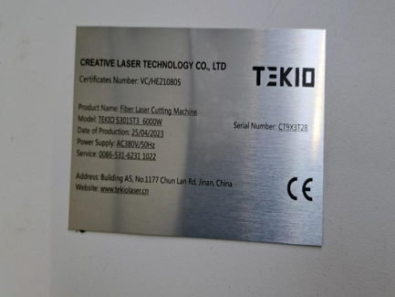 Zdjęcie przedmiotu: TEKIO S3015T6 sheet metal laser cutting machine