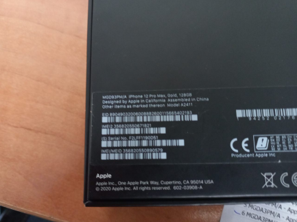 Zdjęcie przedmiotu: Telefon / Smartfon Apple iPhone 12 Pro Max 128GB złoty kod prod. MGD93PM/A