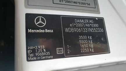 Zdjęcie przedmiotu: Mercedes-benz  Sprinter 313 CDI Euro 5 2143ccm - 129HP 3,5t 09-13