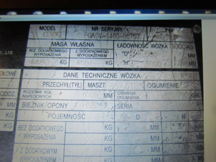 Zdjęcie przedmiotu: W&oacute;zek widłowy Doosan G30G LP