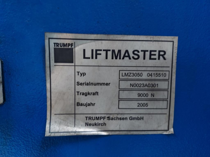 Zdjęcie przedmiotu: Wycinarka laserowa TRUMPF TRAUMATIC L3050