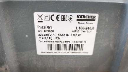 Zdjęcie przedmiotu: Пилосос KARCHER Professional Puzzi 8/1 1.100-240.0