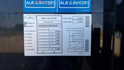 Zdjęcie przedmiotu: KOGEL SN 24 Mega CO24P90/910/13.95 35.0t