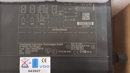 Zdjęcie przedmiotu: VDO digital tachograph version G2V2