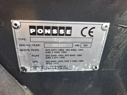 Zdjęcie przedmiotu: Kombajn zrębowy (harwester) PONSSE ERGO