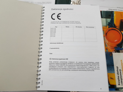 Zdjęcie przedmiotu: W&oacute;zek widłowy Jungheirich EJC214 115 535 DZ