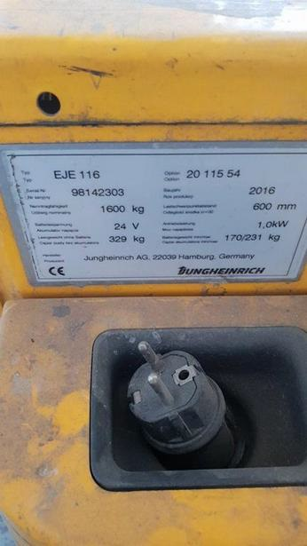 Zdjęcie przedmiotu: JUNGHEINRICH EJE 116 forklift