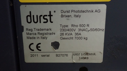Zdjęcie przedmiotu: DURST Phototechnik AG Rho 500R UV Grand Format Roll Printer
