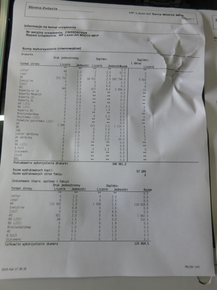 Zdjęcie przedmiotu: Hewlett-Packard (HP) LaserJet M5035 MFP laser multifunction printer