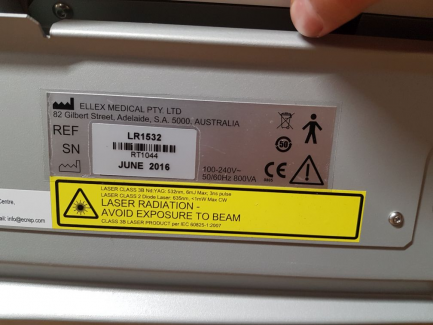 Zdjęcie przedmiotu: Medical laser Ellex 2 RT LR1532