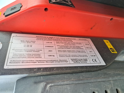 Zdjęcie przedmiotu: Wózek paletowy elektryczny BT Tyro LHE130