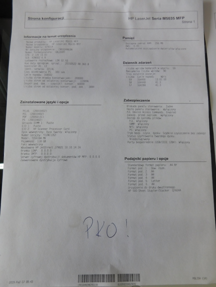 Zdjęcie przedmiotu: Hewlett-Packard (HP) LaserJet M5035 MFP laser multifunction printer