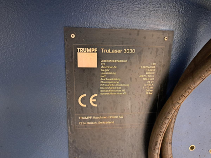 Zdjęcie przedmiotu: Машина для лазерного різання TRUMPF TruLaser 3030