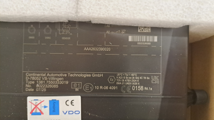 Zdjęcie przedmiotu: VDO digital tachograph version G2V2