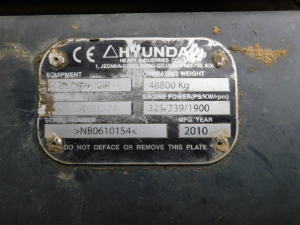 Zdjęcie przedmiotu: Hyundai Heavy Industries CO tracked excavator. LTD. R500LC - 7A