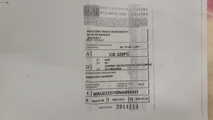 Zdjęcie przedmiotu: Audi S3 TFSI Quattro S tronic Oświadczenie o utracie DR