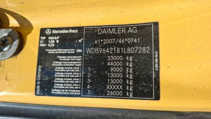 Zdjęcie przedmiotu: Mercedes-benz Arocs Tipper Oświadczenie o utracie DR