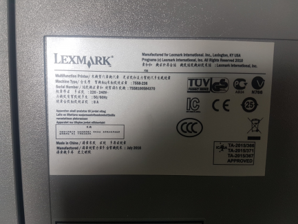 Zdjęcie przedmiotu: Lexmark X950de printer