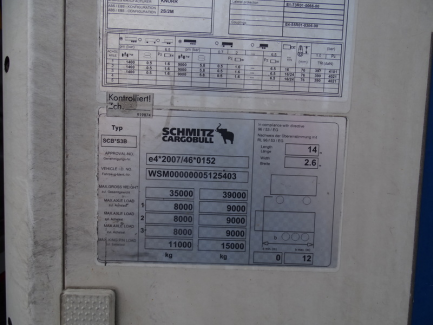 Zdjęcie przedmiotu: SCHMITZ CARGOBULL SCB*S3B Refrigerator