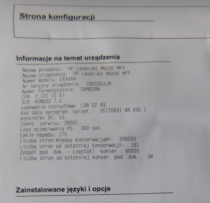 Zdjęcie przedmiotu: Hewlett-Packard (HP) LaserJet M5035 MFP laser multifunction printer